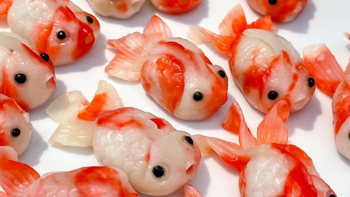 Gemas! Pangsit Ini Berbentuk Ikan Mas Koki Gembul