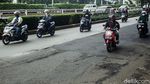 Hati-hati! Jalan MT Haryono Arah Gatot Subroto Bopeng