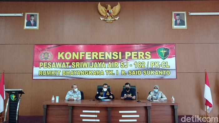 Jumpa pers Tim DVI Polri, 20 Januari 2021. (Sachril Agustin Berutu/detikcom)