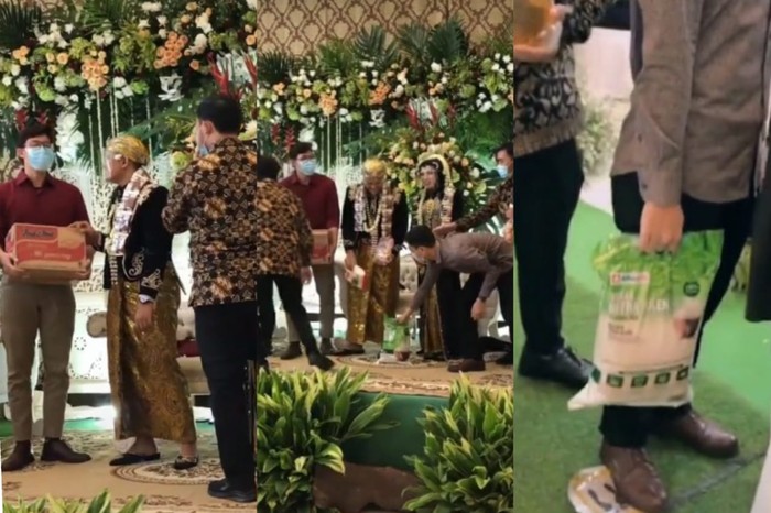 Kondangan Bawa Sembako untuk Hadiah Temannya