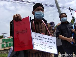 Protes Limbah Kelapa Sawit, Pria Ini Jalan Kaki dari Rembang Temui Jokowi