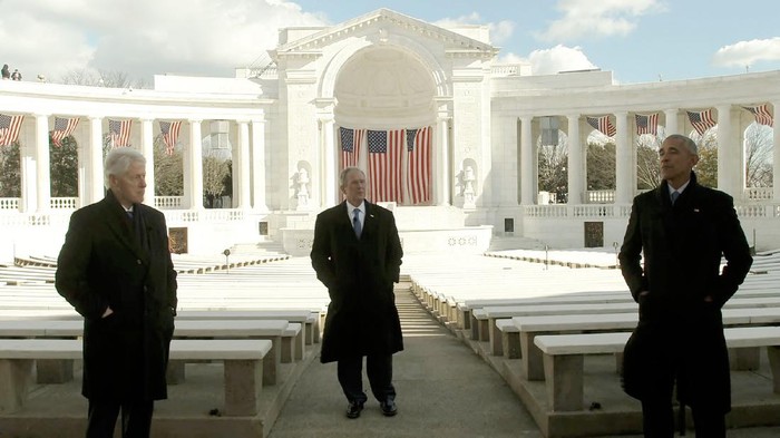 Former Presidents Bill Clinton, George W. Bush, and Barack Obama. Biden Inaugural Committee