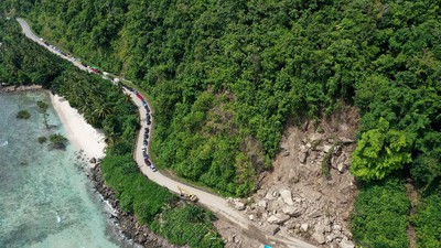 Jalan Poros Majene-Mamuju Sudah Bisa Dilalui