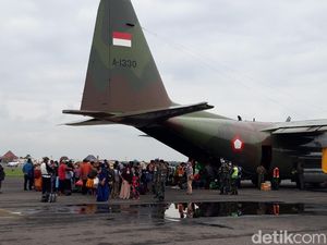 Diangkut Pesawat Hercules, Korban Gempa Sulbar Asal Jateng Tiba di Solo