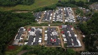 Foto aerial sebuah perumahan dibilangan Ciseeng, Kabupaten Bogor, Jawa Barat, Rabu (20/1/2021).