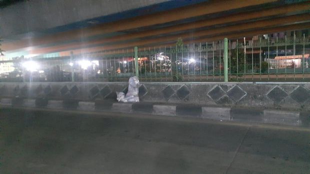 Setelah jadi perhatian, sampah di flyover Ciputat, Tangerang Selatan (Tangsel) sudah jauh berkurang.