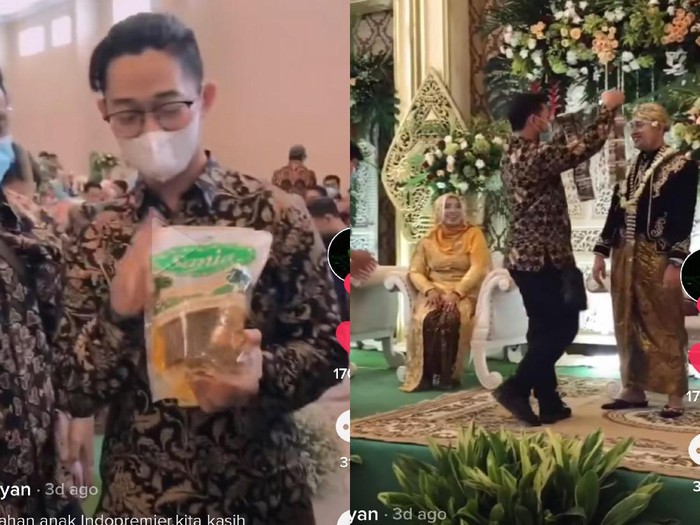 tiktok Nikahan bawa kado sembako untuk pengantin
