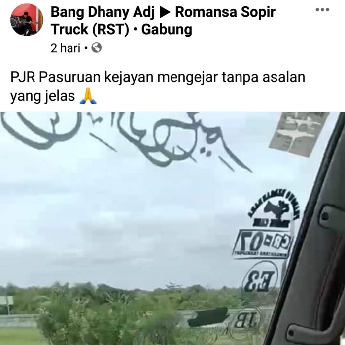 viral pjr hentikan truk di tol