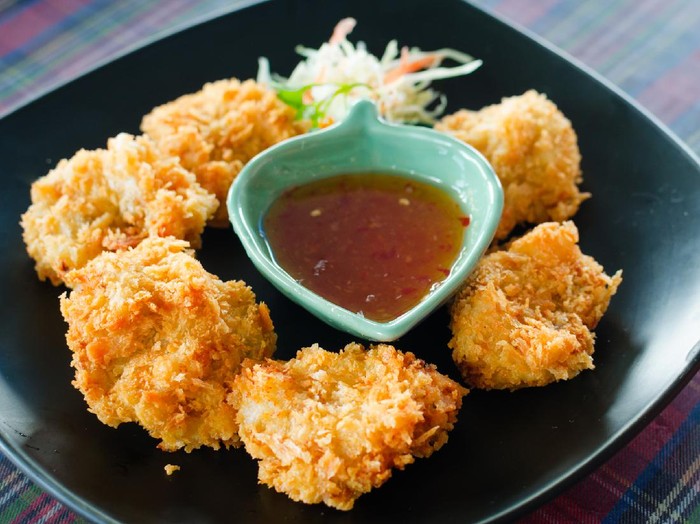Deep fried Shrimp Cake (Tod Mun Kung),Thai food