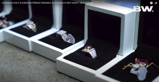 Ini adalah beberapa potret dari berlian yang dijual oleh Aleta Molly dan keluarganya. Walaupun berasal dari keluarga tajir melintir tetapi Aleta mengaku ingin mencari uang sendiri. Foto: Youtube/Boy William