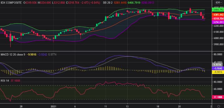 Analisis teknikal IHSG, 22 Januari 2021/Tri Putra
