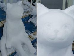 Super Keren! Seniman Jepang Bikin Patung Anime dari Salju