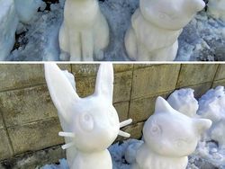 Super Keren! Seniman Jepang Bikin Patung Anime dari Salju