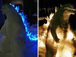 Super Keren! Seniman Jepang Bikin Patung Anime dari Salju