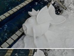 Super Keren! Seniman Jepang Bikin Patung Anime dari Salju