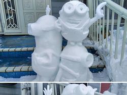 Super Keren! Seniman Jepang Bikin Patung Anime dari Salju