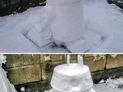 Super Keren! Seniman Jepang Bikin Patung Anime dari Salju