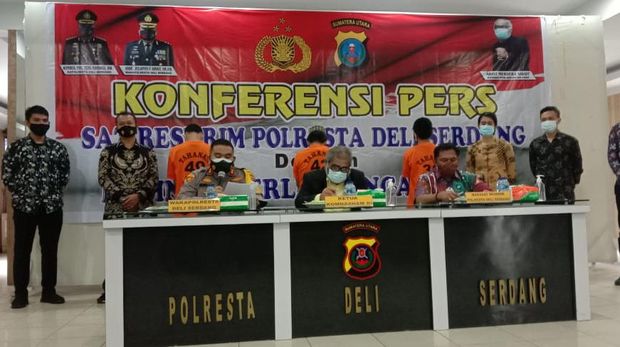 Konferensi pers di Polresta Deli Serdang (dok. Istimewa)