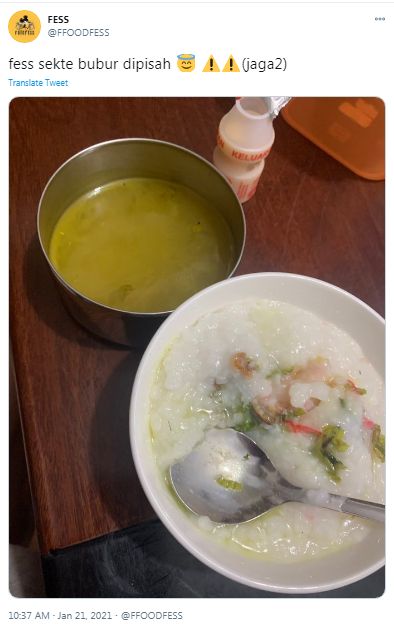 Sekte Baru Makan Bubur Ayam, Bubur Dipisah dengan Kuah Bumbu