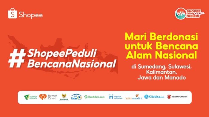 Shopee peduli bencana nasional