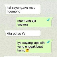 Lah ini gimana coba, awalnya sih ngajak putus tapi setelah dijawab sama pacarnya malah jadi makin sayang. Nggak jadi putus deh.. Foto: Instagram/@awreceh.id