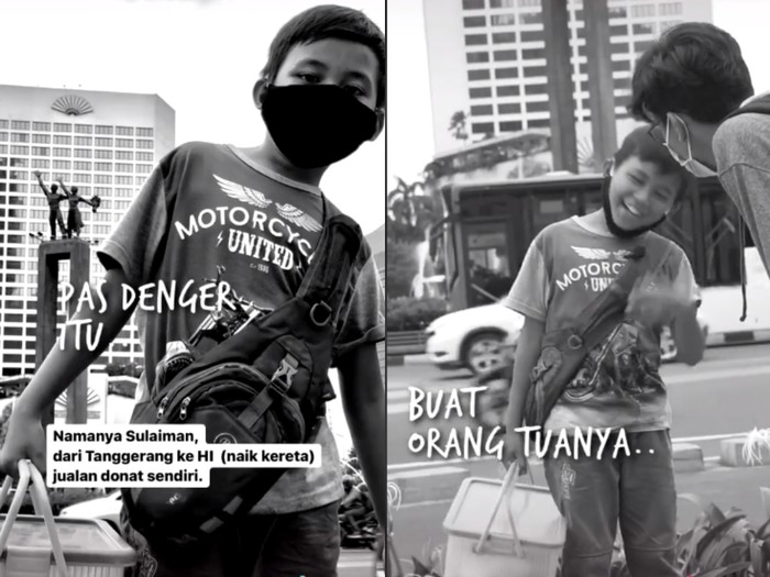Bocah Ini Tempuh Jarak Kiloan Meter untuk Jualan Donat Demi Bantu Orangtua
