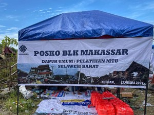 Kemnaker Buka Posko Dapur Umum untuk Korban Gempa di Sulbar