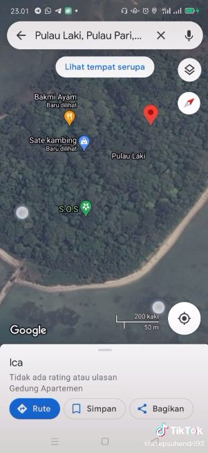Viral Tag Lokasi Warung Makan hingga Tanda S.O.S di Pulau Laki, Ini Penjelasannya