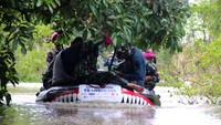 Ratusan paket donasi tahap pertama didistribusikan ke wilayah terisolir dan sulit terjangkau, Kampung Sungai Pinang Baru, Kecamatan Sungai Tabuk, Kabupaten Banjar, Jumat (22/1/2021) lalu.