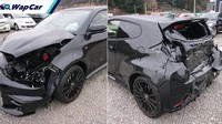 Seperti dikutip dari Wapcar, kecelakaan Toyota GR Yaris ini terjadi di Jepang. Tidak dijelaskan mengenai kronologi peristiwa itu. Namun yang pasti Toyota GR Yaris varian First Edition itu mengalami kerusakan yang sangat parah di bagian depan dan belakang. Tampak sistem airbag juga bekerja. Foto: WapCar