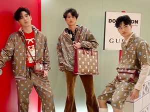 3 Aktor Thailand Pakai Koleksi Doraemon x Gucci, Gantengnya Bikin Meleleh