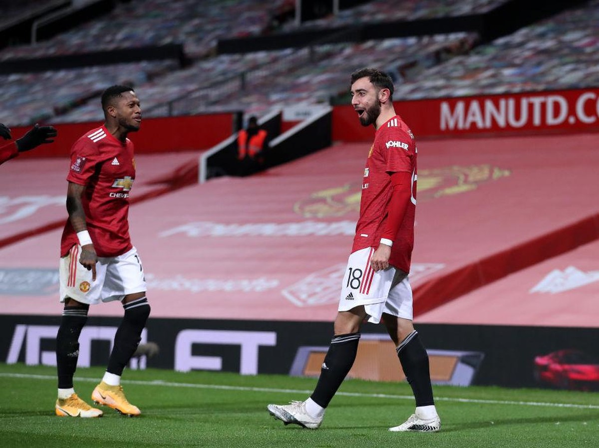 Bruno Fernandes ungka beda MU vs Liverpool di liga dan Piala FA. (Foto: Getty Images/Pool)