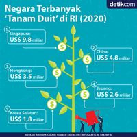 Negara Terbanyak 'Tanam Duit' Di RI (2020)