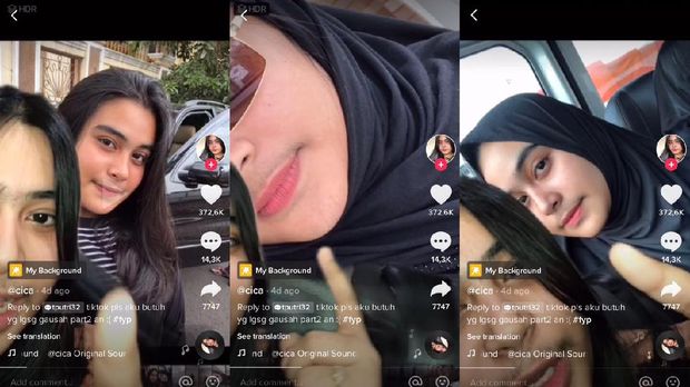 Jakarta Wanita viral kumis dan jenggot di TikTok.