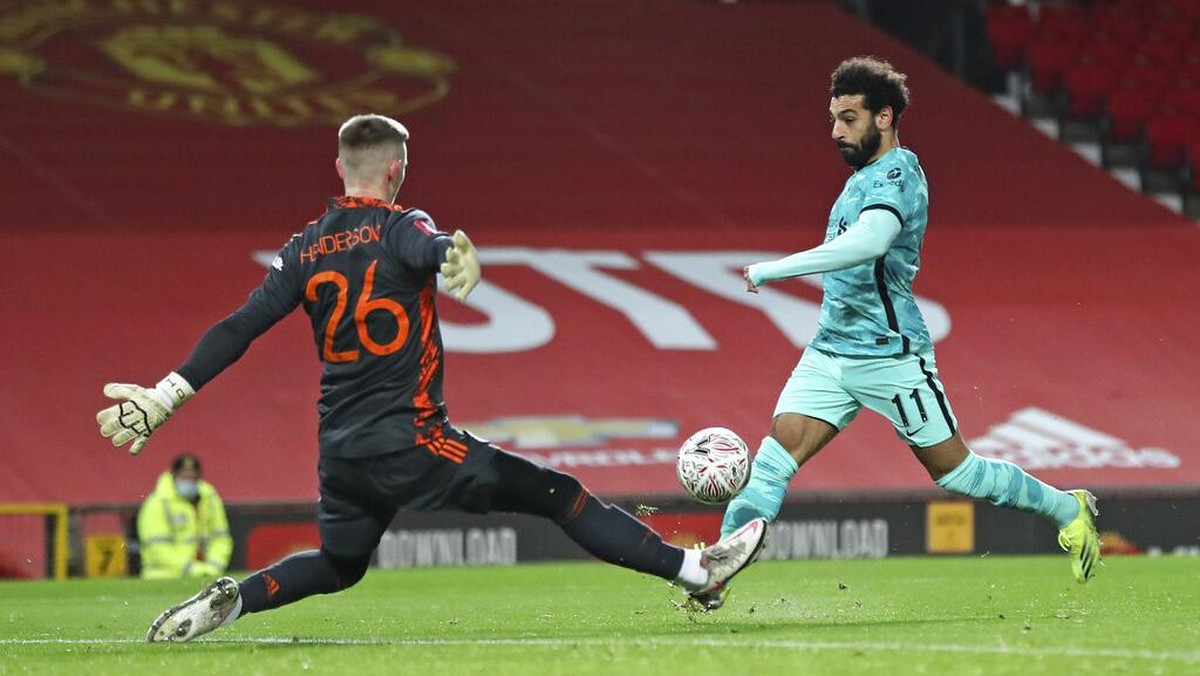 Mohamed Salah akhiri puasa golnya (AP/Martin Rickett)