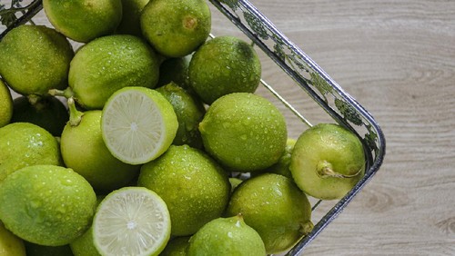 Natural fresh ripe lime or in indonesia called jeruk nipis