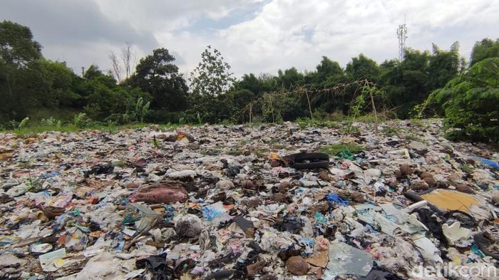 Jalan menuju sampah selapangan sepakbola. (Taufieq Renaldi Arfiansyah/detikcom)