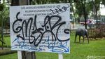 Kasihan, Gajah Ini jadi Korban Vandalisme