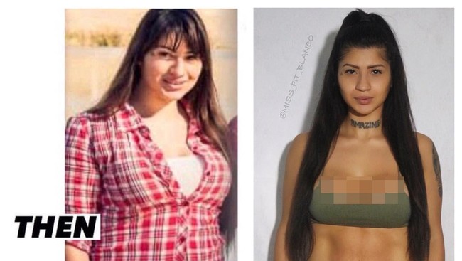 Selain sukses jadi langsing, Miriam pun kini menjadi model fitness juga sering mengunggah konten seksi di OnlyFans. Foto: Instagram @miss_fit_blanco