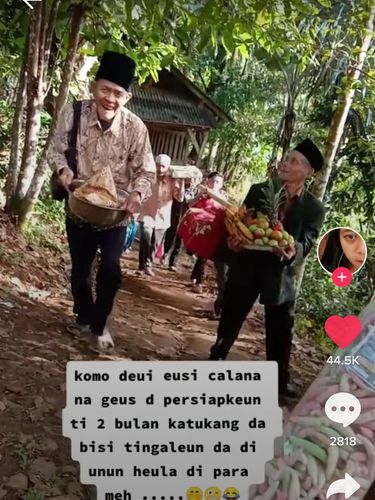 Seserahan ala Sunda, Bawa Pisang, Kerupuk sampai Rengginang Pakai Pikulan