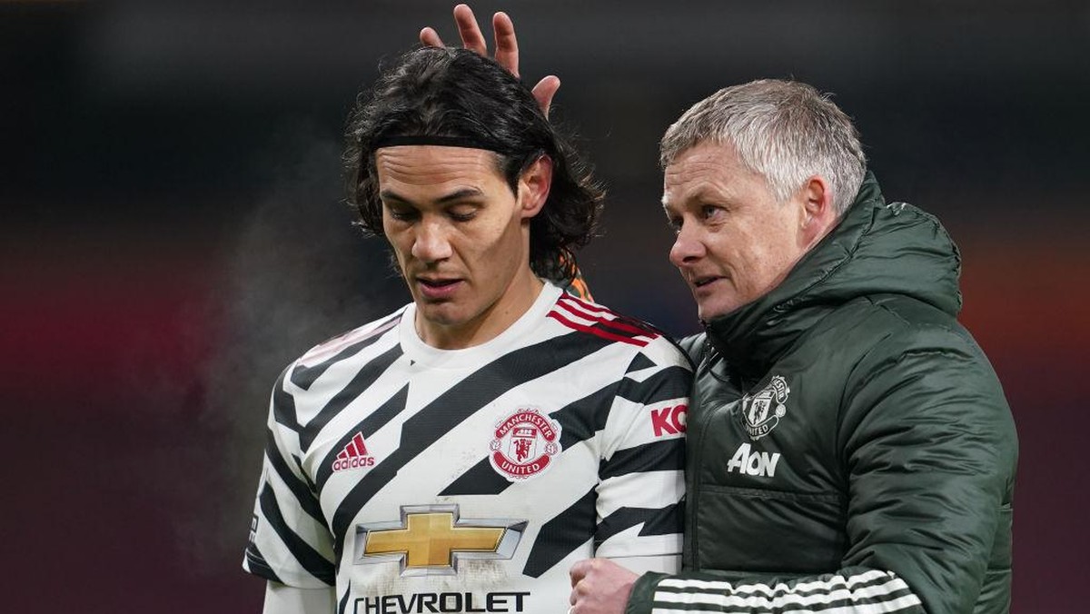 Edinson Cavani mulai dipercaya Ole Gunnar Solskjaer untuk terus tampil menjadi starter (Foto: Getty Images/Pool)