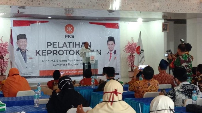 Gubsu Edy Rahmayadi di acara PKS (Ahmad Arfah-detikcom)