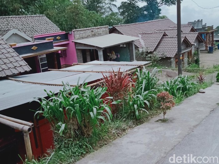 Hujan abu erupsi Gunung Merapi turun di Desa Tegalmulyo, Kecamatan Kemalang, Klaten, Rabu (27/1/2021).