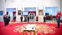 Pelantikan Listyo Sigit Prabowo sebagai Kapolri digelar di Istana Negara, Jakarta Pusat, Rabu (27/1/2021).
