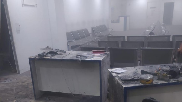 RS Sentra Medika Cibinong Bogor Terbakar (Foto: dok Damkar Kab Bogor)