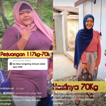 Vindhy Dian Indah Pratika yang berhasil menurunkan berat badan