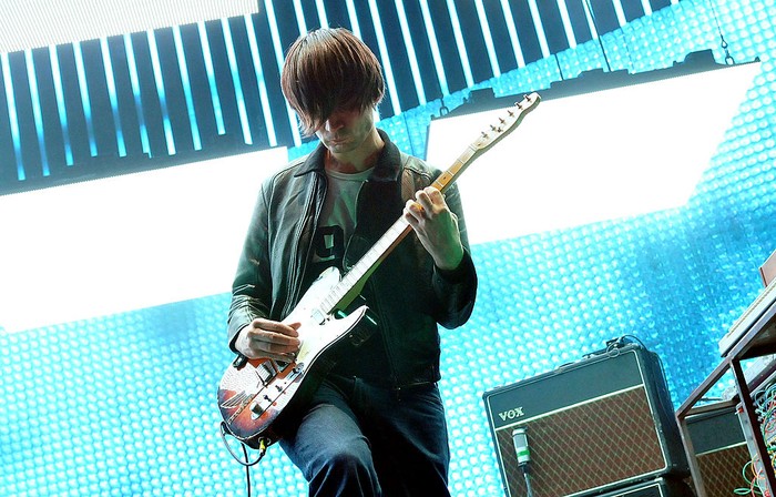 LONDON, ENGLAND - OCTOBER 08:  Jonny Greenwood of Radiohead performs live on stage at 02 Arena on October 8, 2012 in London, England.  (Photo by Jim Dyson/Getty Images)