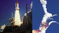 Pesawat Ulang-Alik Challenger dilucurkan, Selasa (28/1/1986) dan meledak 73 detik setelah diluncurkan dari Kennedy Space Center di Florida. Getty Image