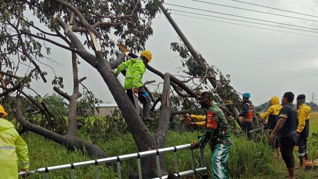 Dampak puting beliung di Klaten, Kamis (28/1/2021).