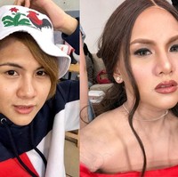 Kerap kali tampil dengan gaya tomboy, Eveline Nada Anjani terlihat manglingi setelah di-make over oleh Ivan Gunawan. Mantan istri Aming itu terlihat jauh lebih feminim dan cantik dengan rambut panjang dan pulasan makeup di wajahnya. Foto: instagram.com/evelinnadaanjani